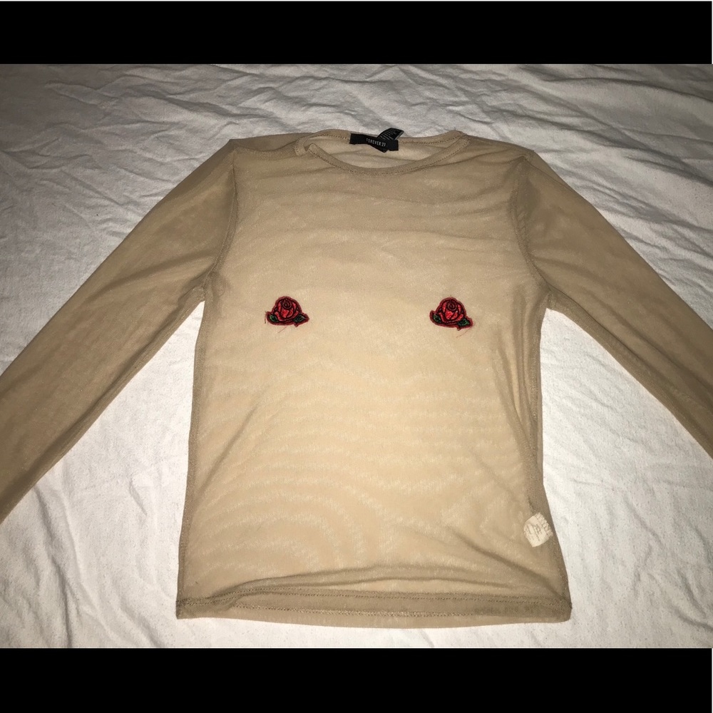Sheer nude shirt
